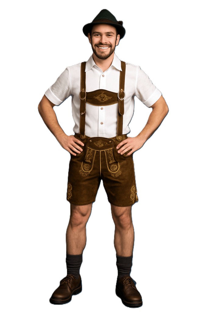 Illustration d'un homme en Lederhosen